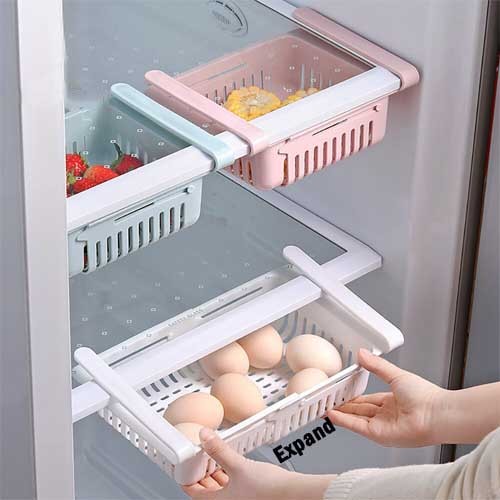 Adjustable fridge baskets ( Pack of 4)
